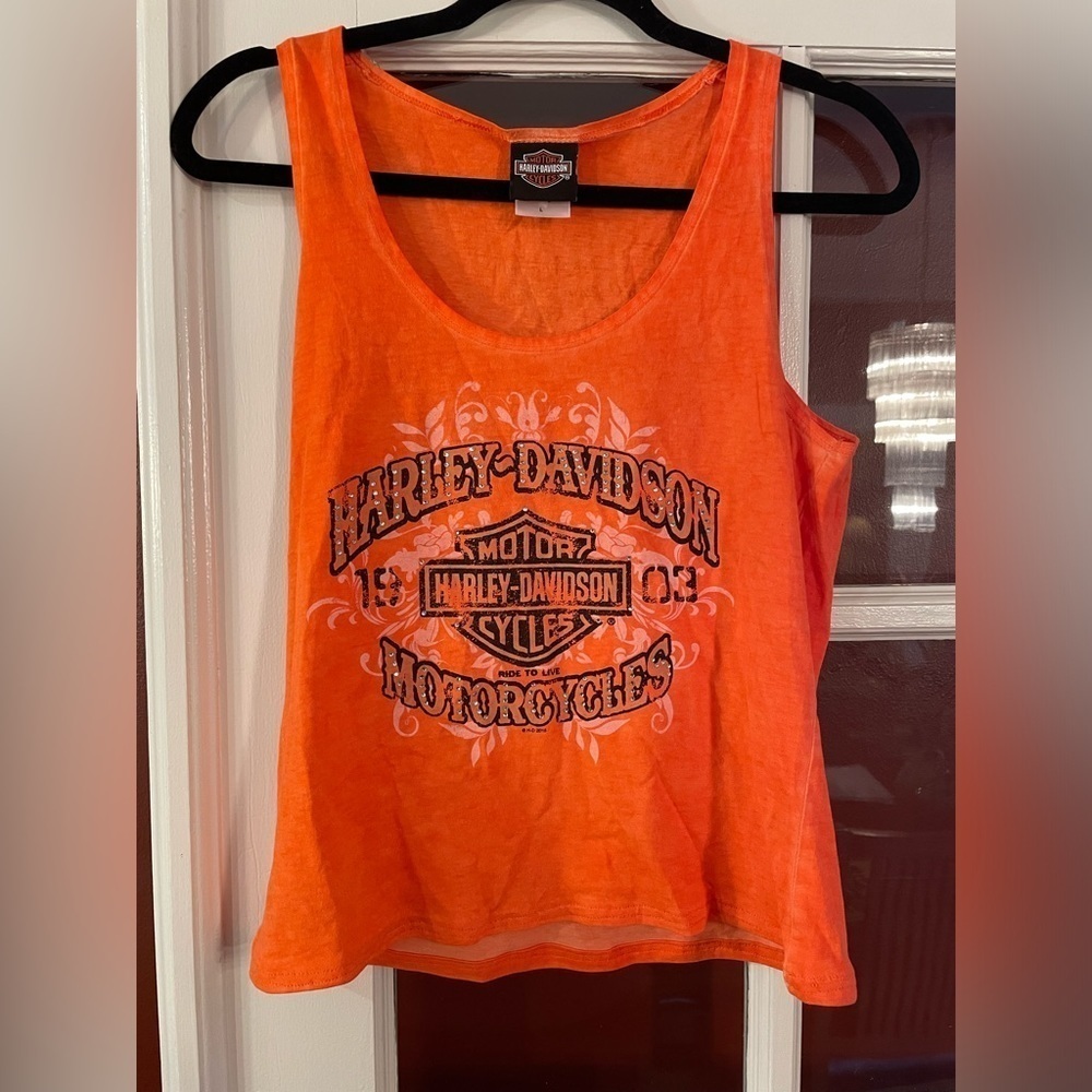 Rhinestone Harley Davidson Top